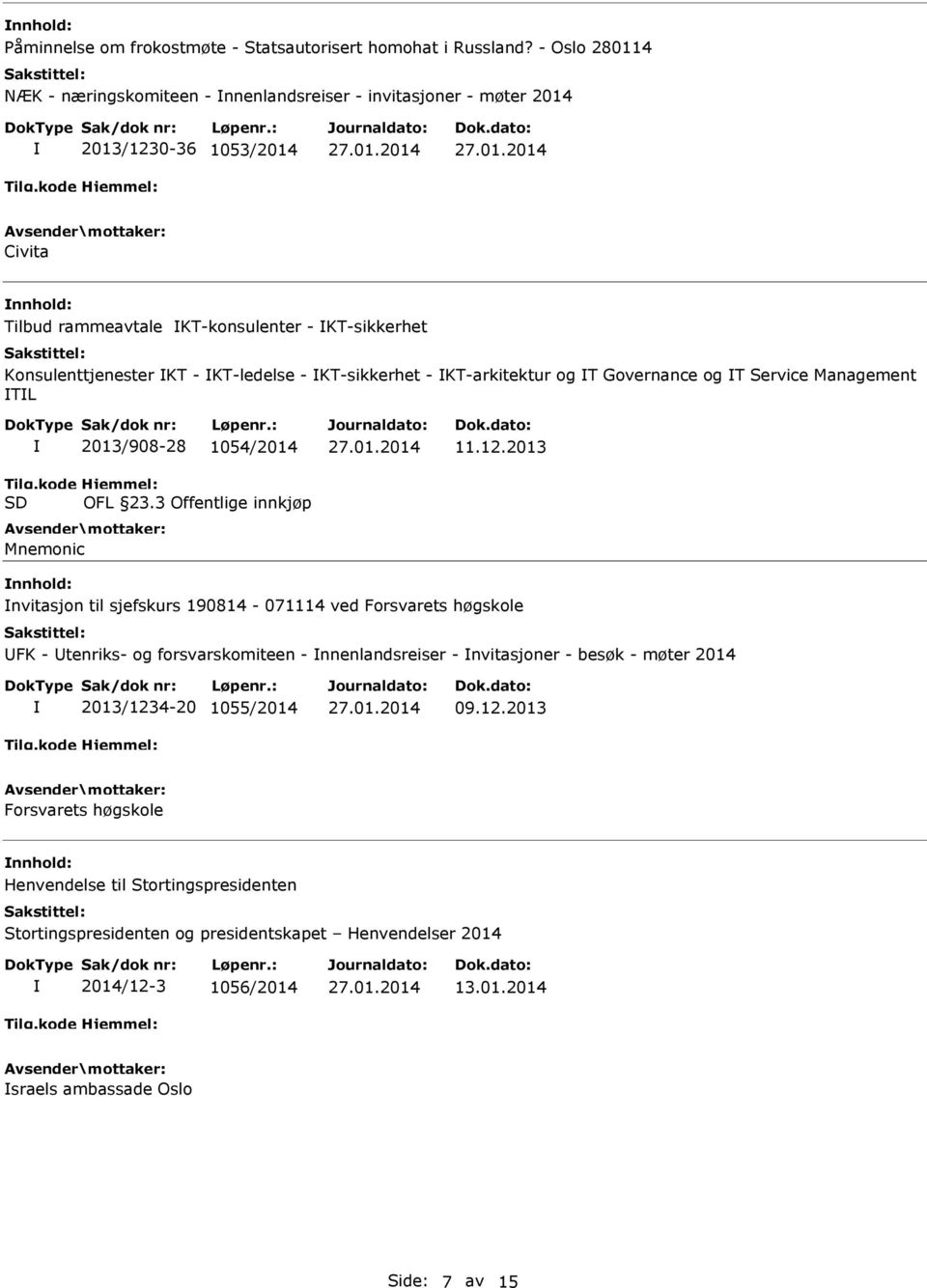 KT-ledelse - KT-sikkerhet - KT-arkitektur og T Governance og T Service Management TL 2013/908-28 1054/2014 Mnemonic 11.12.
