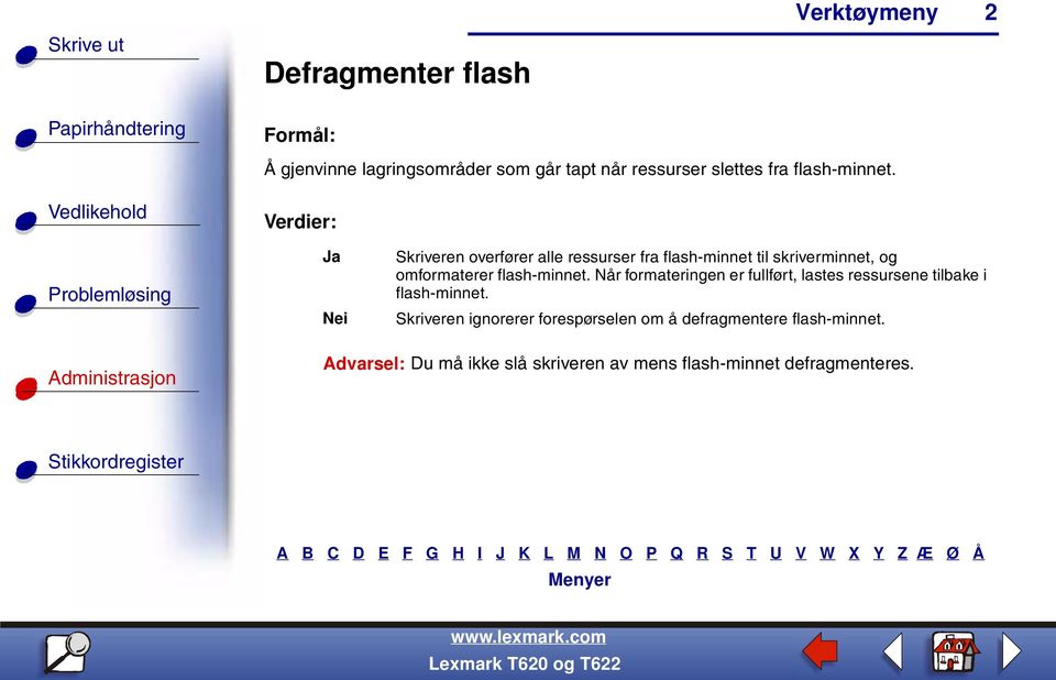 flash-minnet. Når formateringen er fullført, lastes ressursene tilbake i flash-minnet.