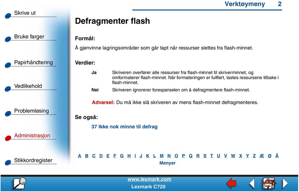 Når formateringen er fullført, lastes ressursene tilbake i flash-minnet.