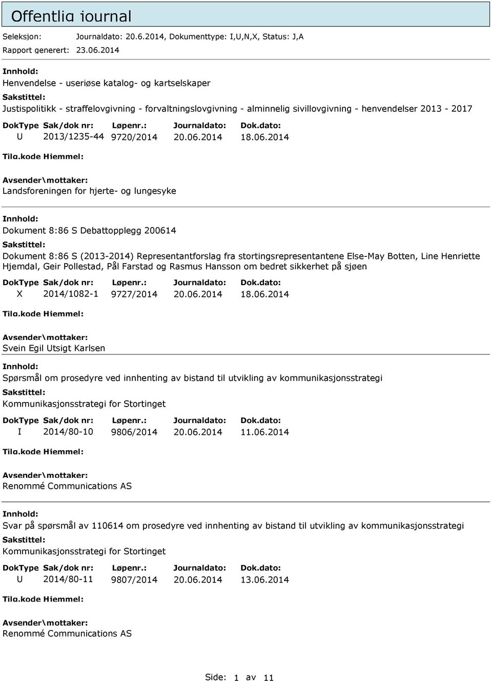 Landsforeningen for hjerte- og lungesyke Dokument 8:86 S Debattopplegg 200614 Dokument 8:86 S (2013-2014) Representantforslag fra stortingsrepresentantene Else-May Botten, Line Henriette Hjemdal,