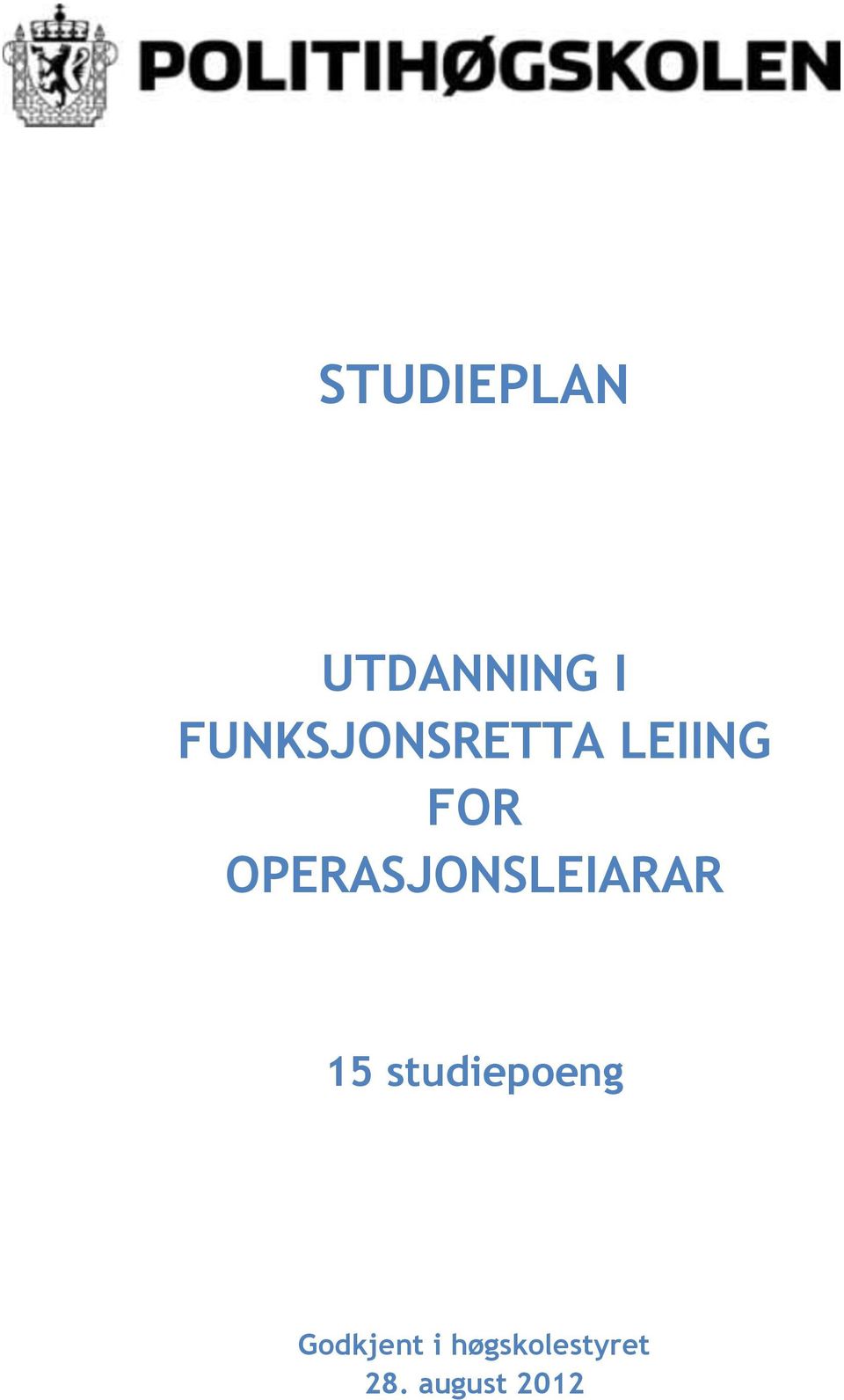 OPERASJONSLEIARAR 15