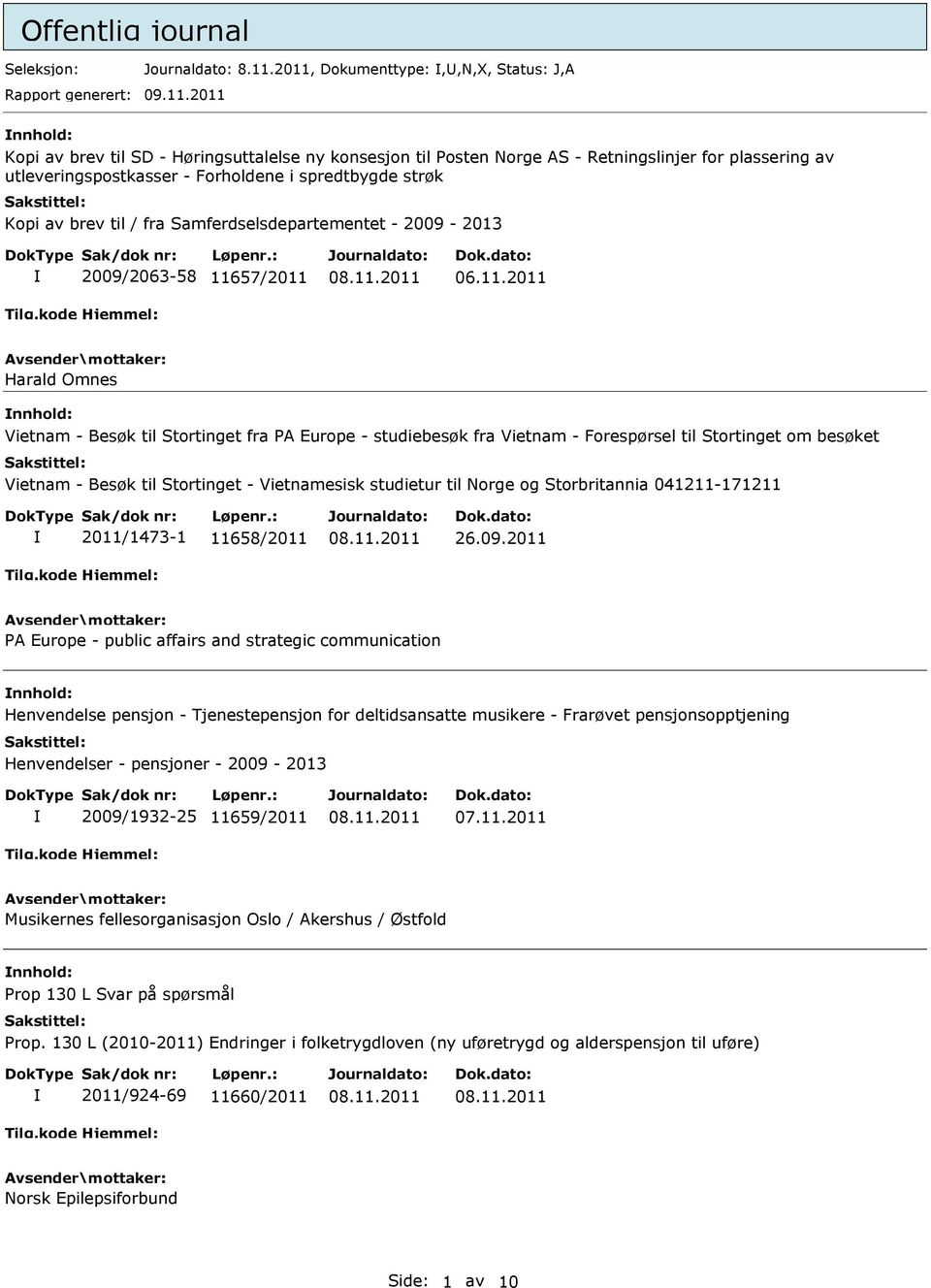 spredtbygde strøk Kopi av brev til / fra Samferdselsdepartementet - 2009-2013 2009/2063-58 116