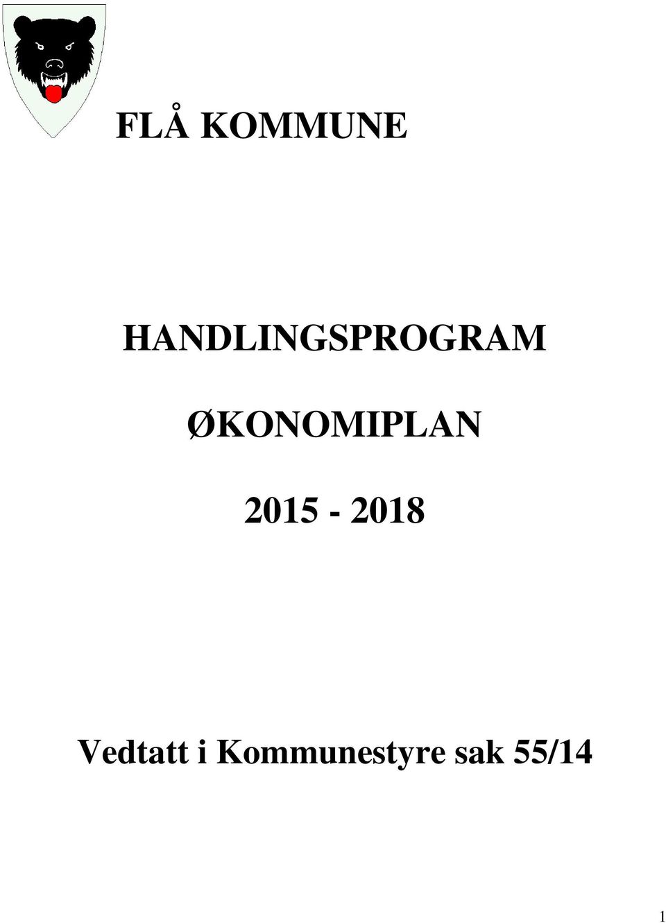 ØKONOMIPLAN 2015-2018