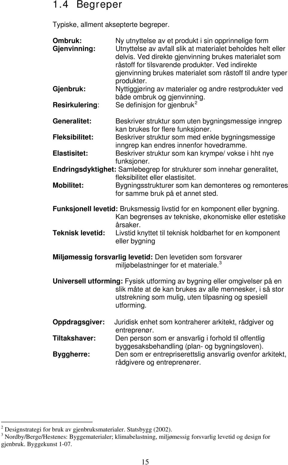 Gjenbruk: Nyttiggjøring av materialer og andre restprodukter ved både ombruk og gjenvinning.