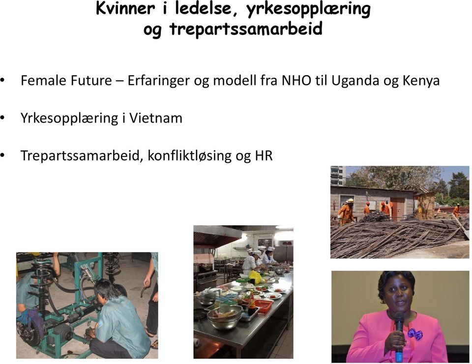 modell fra NHO til Uganda og Kenya