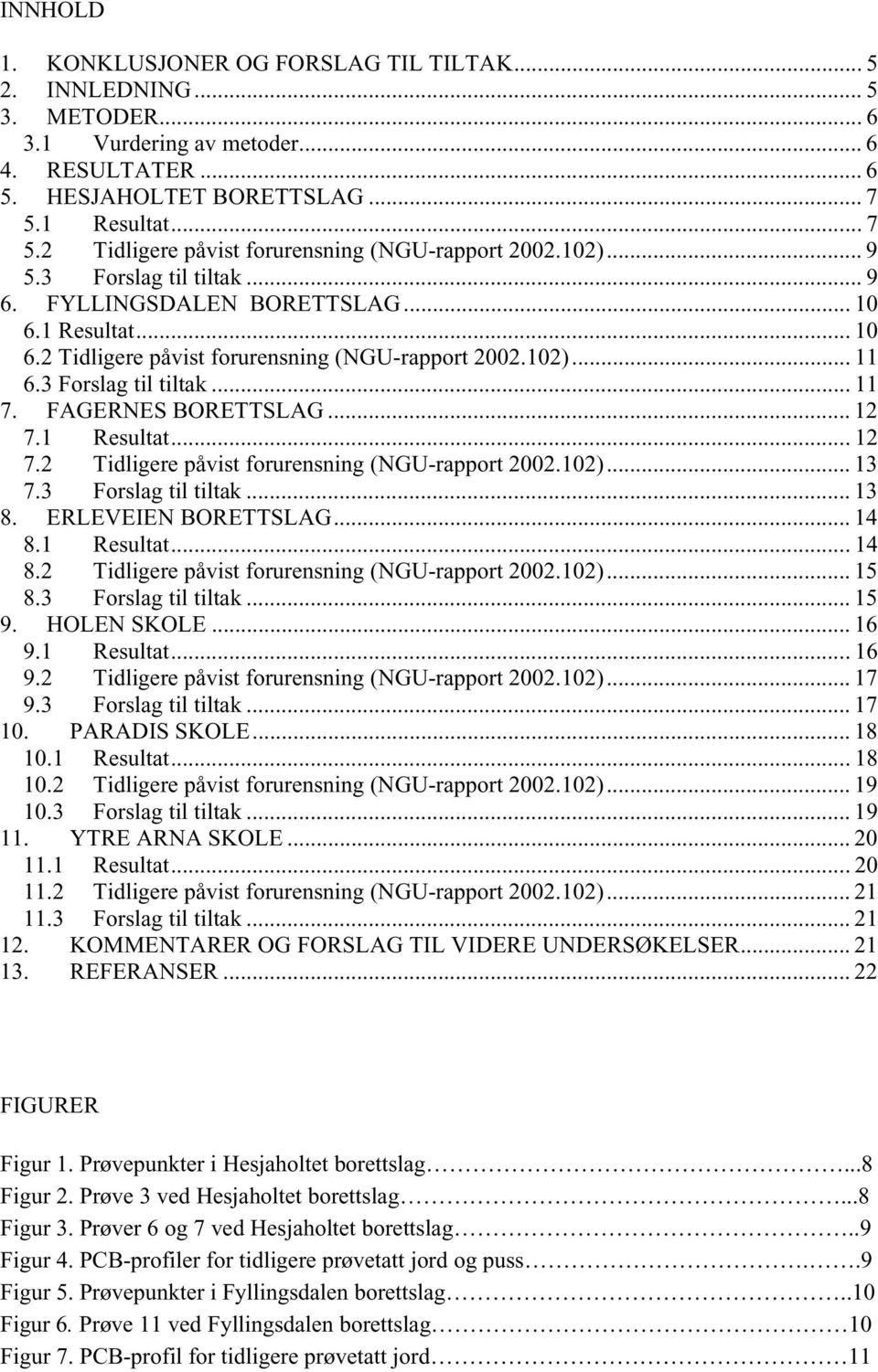 3 Forslag til tiltak... 11 7. FAGERNES BORETTSLAG... 12 7.1 Resultat...12 7.2 Tidligere påvist forurensning (NGU-rapport 2002.102)... 13 7.3 Forslag til tiltak... 13 8. ERLEVEIEN BORETTSLAG... 14 8.