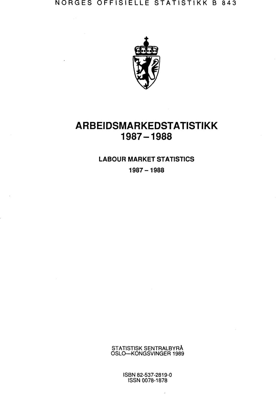 MARKET STATISTICS 1987-1988 STATISTISK