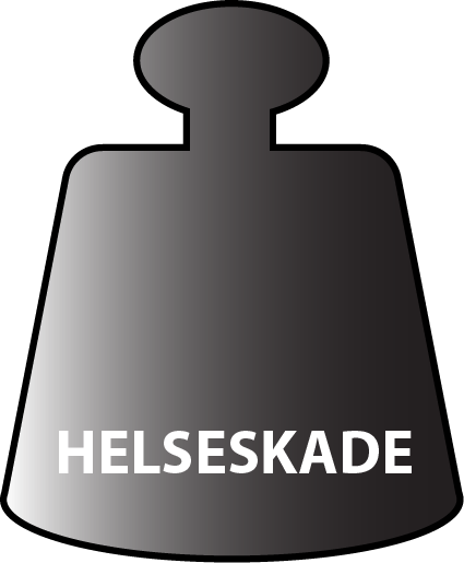 Når omfang av helseskade er avklara, så må dette bli vurdert / vekta mot dei andre vilkåra i 4A - 3 At helseskaden er