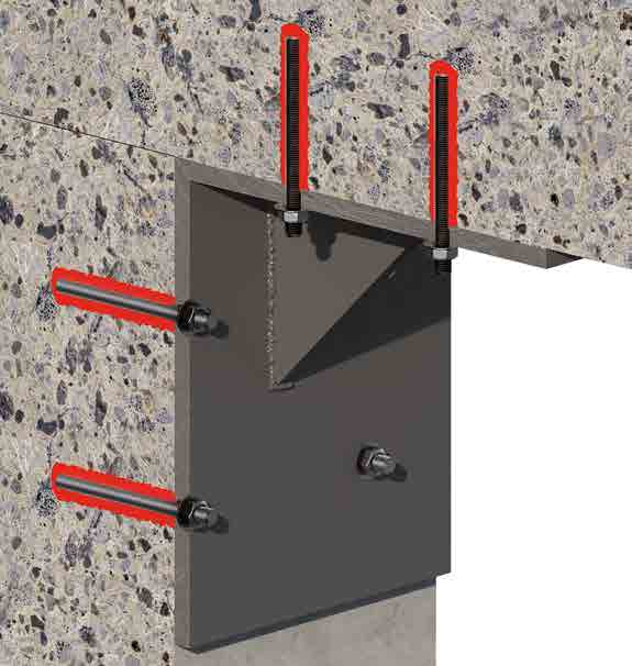 Mapefix EP 470 Seismic Ren epoksy, harpiksbasert kjemisk anker for strukturelle laster OP7: non cracked concrete OP1: cracked and non cracked concrete C2: Seismic performance Rebar: post installed