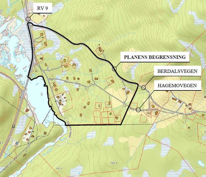 SAKSUTGREIING Bakgrunn for saka Det vert fremma planforslag frå COWI AS på vegne av Berdalsbru Hyttevel. Planforslaget regulere området til fritidsbustad og Landbruksformål.