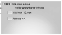 132 Kjøring og bruk 1. Trykk på dagen du vil endre. 2. Trykk + eller for å endre timer og minutter. 3. Trykk Tilbake for å lagre endringer og returnere til forrige skjerm.