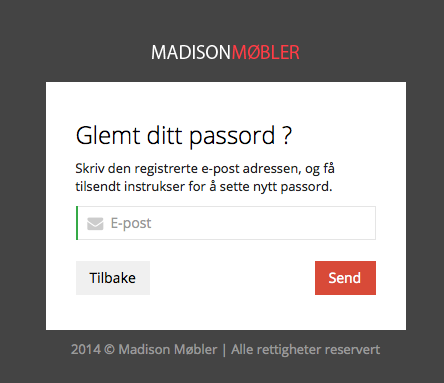 4.1.1.2 Glemt passord Dette er en rutine om du har glemt ditt passord. Det er anbefalt og bruke et passord man husker slik at man slipper å bruke denne metoden. 1.