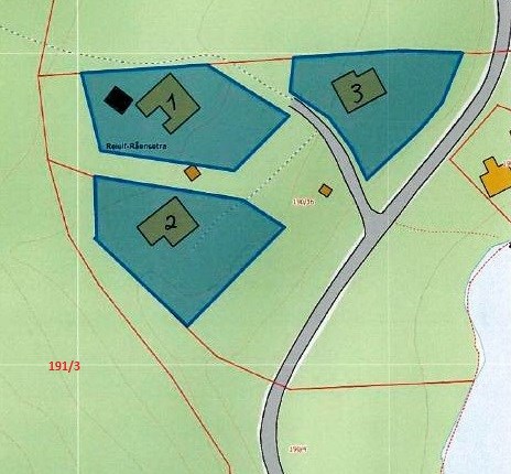 Fremtidig skogsdrift for gnr. 191/3 vil ikke bli hindret, da det er satt av plass mellom tomtene for å sikre adkomst for skogsdrift.