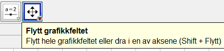 19 Nyttige tips Algebravinduet Ctrl + d: Skifter mellom Definisjon, Kommando og Verdi. Justere akser Shift-tasten eller Ctrl-tasten nede og dra i aksene med venstre mustast nede.