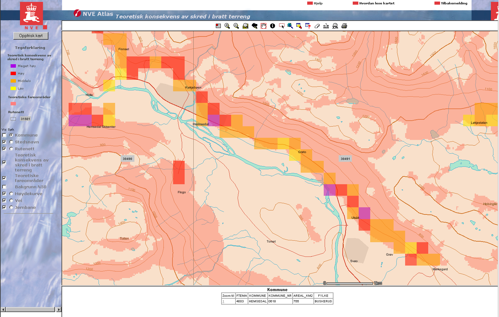 GIS-analyse, konsekvens i bratt terreng 5 Link til spørreskjema
