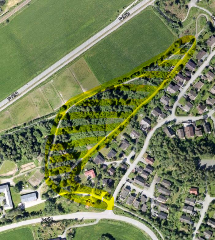 3 1 Bakgrunn ViaNova Trondheim AS har fått i oppdrag av Selberg Arkitekter å utarbeide et forslag for detaljregulering av vegarealer i tilknytning planlagt nytt boligfelt på.