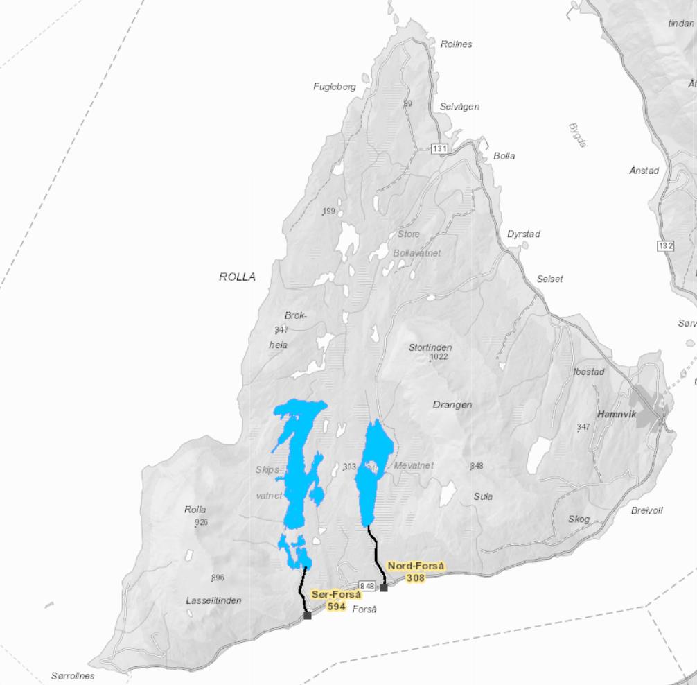 Ferskvannsbiologen Rapport 215-2 1 Innledning Forselvvassdraget ble tillatt regulert og satt i drift i 1957, og Nord-Forså kraftverk utnytter fallet mellom Mevatnet og sjøen.