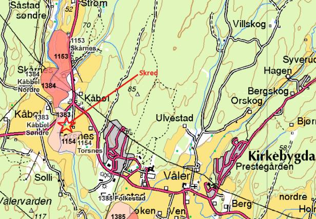 Torsnes, Våler september 2012 Skred i kvikkleiresone Bolighus ca 60m fra