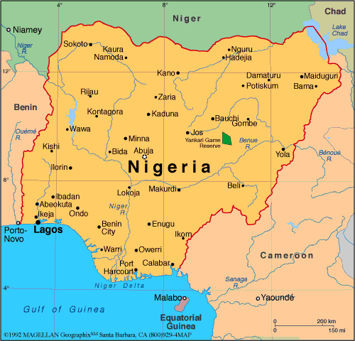 Kart over Nigeria (Bildet hentet fra infoplease.com) Nigeria som Afrikas største økonomi har en stor industri og mange forretningsmuligheter, men for få norske investorer har hørt om dette.