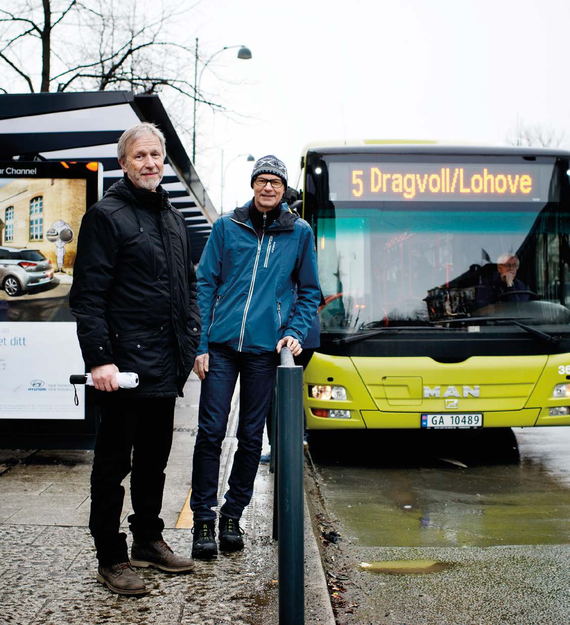 Sjefingeniør og leder for Miljøpakken Tore Langmyhr og Henning Lervåg foran