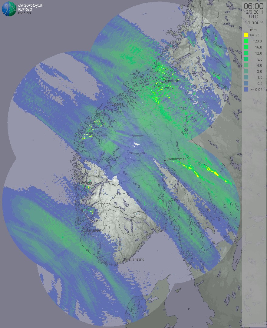 Bygenedbør (24h 11/12 juni)