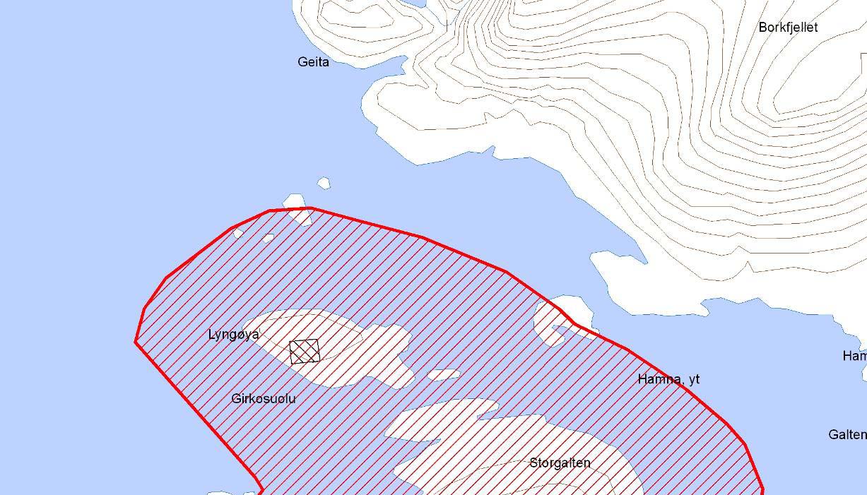 Prioritert viltområde 5004 Storgalten med Lyngøya Verdisetting A svært viktig viltområde