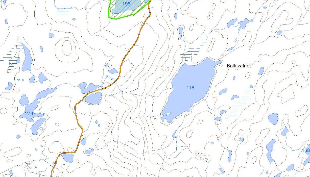 Prioritert viltområde 5006 Brennhaugvatnet Verdisetting B viktig viltområde Høyde over havet (m) 195 UTM (WGS84) 34W 555244 7837029 Denne lokaliteten ligger like ved veien på