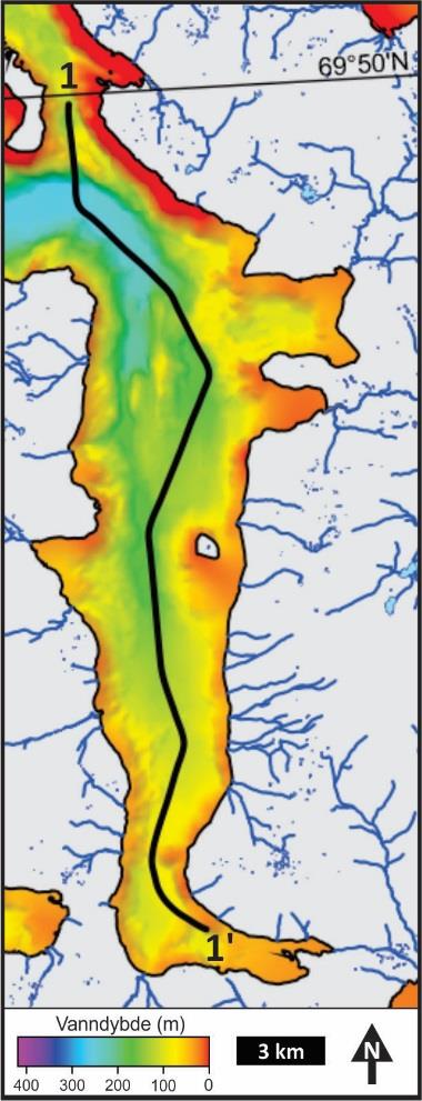 4. Seismostratigrafi 4.1 Introduksjon I dette kapittelet presenteres chirp-data som ble samlet inn fra Kaldfjorden 22.