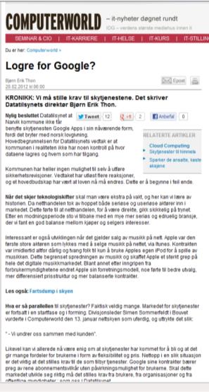 Narvik-saken Datatilsynet ba kommunen om redegjørelse vedr.