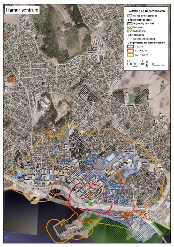 Veileder for fortettingsanalyser i knutepunktsområder 19 Figur 10