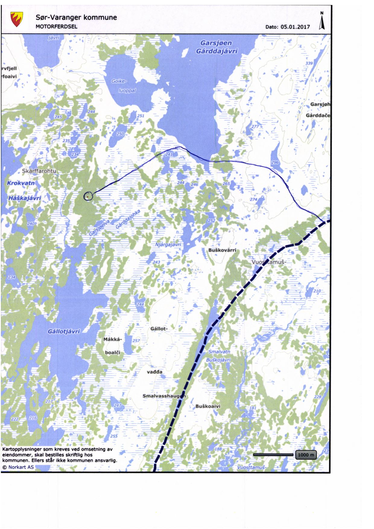 Sør-Varanger kommune MOTORFERDSEL Dato: 05.01.