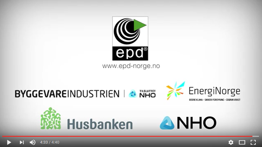 EPD-Norge vil benytte video under presentasjoner og andre sammenhenger og vi vil oppfordre våre kontakter og partnere om det samme.
