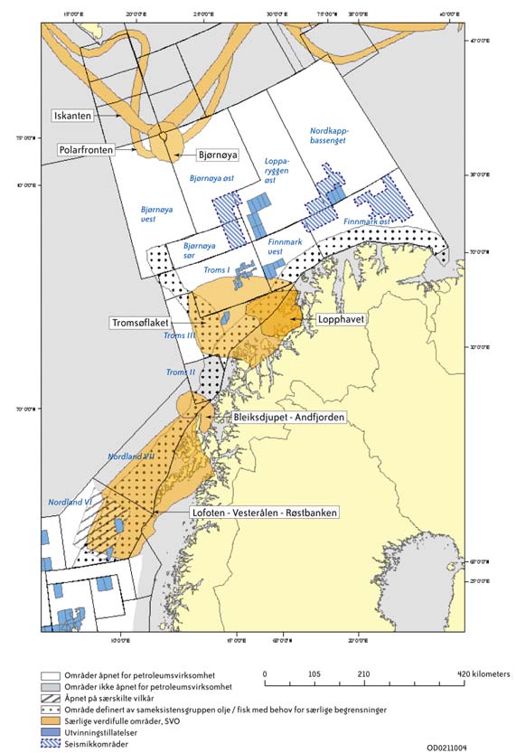 Utredning av helårig petroleumsvirksomhet Ikke åpning for videre petroleumsvirksomhet i Nordland VI utenfor Lofoten vurdering når den helhetlige forvaltningsplanen for Barentshavet