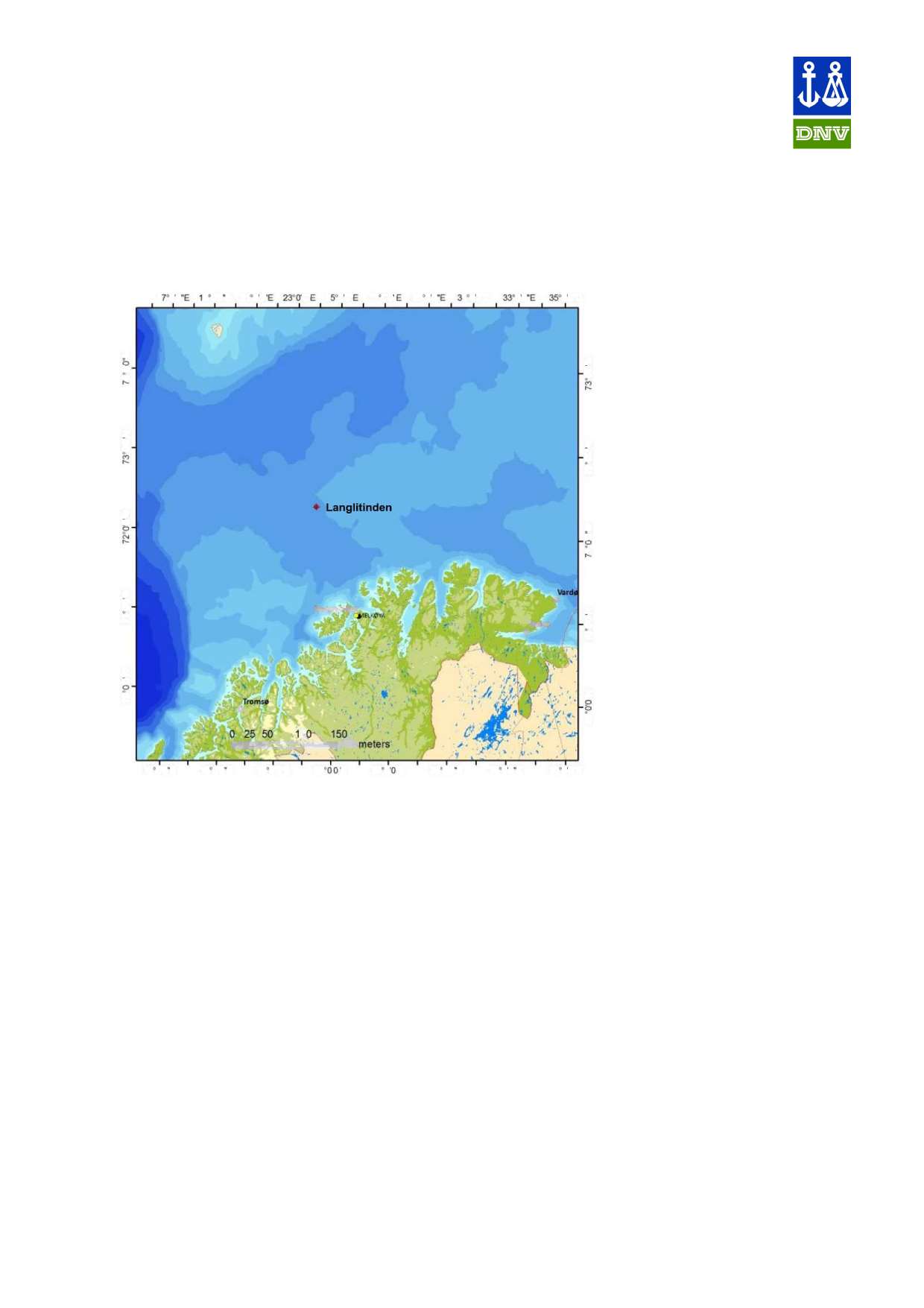 2 INNLEDNING Det norske oljeselskap ASA skal bore letebrønn 7222/11-2 Langlitinden i PL659 i Barentshavet (Figur 2-1). Planlagt oppstart for operasjonen er tidligst oktober/november 2013.