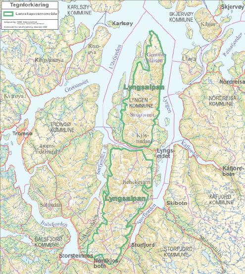 1. Bakgrunn I «Ny landsplan for nasjonalparker», NOU 1986:13, peker Statens naturvernråd på at Lyngsalpan er et av Nord-Norges mest markante fjellområder.