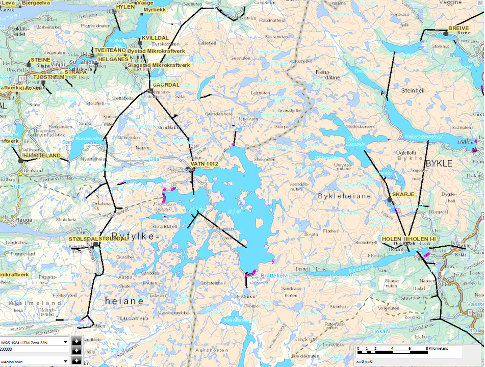 2.2 Blåsjø Svartevatn Otramagasinene Følgende 9 case er analysert i tilknytning til Blåsjø Svartevatn Otramagasinene: B1 Pumpekraftverk Bossvatn (Blåsjø Bossvatn) B2 Pumpekraftverk Bossvatn