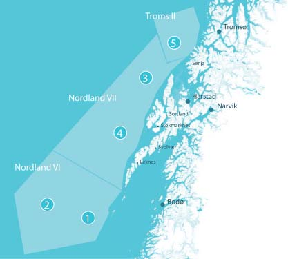 Scenarier for funn, utbygging - De fem høyest prioriterte områdene Oljeselskapene har rangert de områder som er mest lovende Basert på tilgjengelig, geologisk informasjon 1.