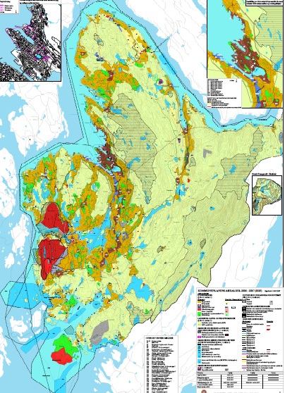 Kommuneplanens arealdel Kommuneplanens arealdel skal styre forvaltning av arealer og andre naturressurser, og består av: Plankart