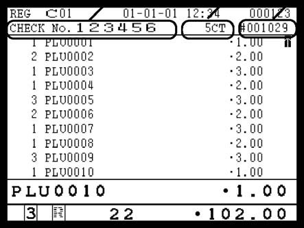 1. 2. 3. 1. Antall. Denne delen av displayet viser antallet av den gjeldende vare. 2. Beskrivelse. Når man selger via varegruppe, scanning eller PLU vises beskrivelsen i displayet.
