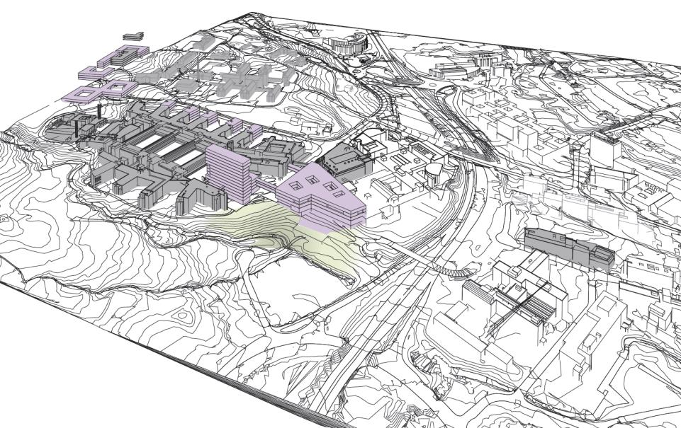 Alternativ 3, Delvis samling på Gaustad med