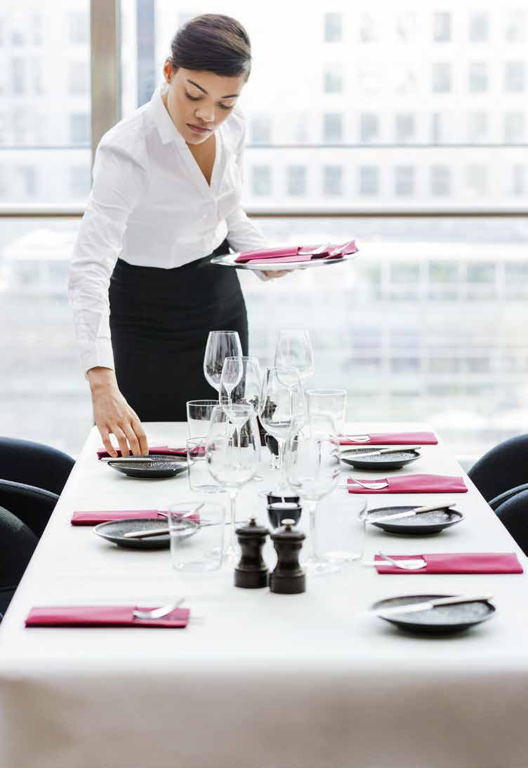 Visste du dette? Ifølge 91 % av gjestene* er et pent pyntet bord viktig for en positiv vurdering av et hvilket som helst spisested. *Undersøkelsen ble gjennomført i mars 2015.