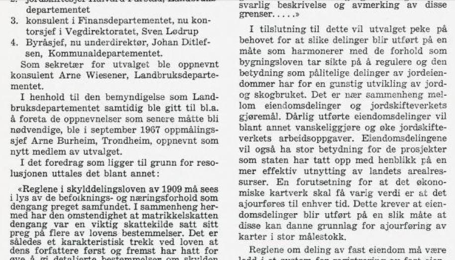 Matrikulær reform frå 1980 Skylddelingsutvalet etablert i 1966 for å foreta gjennomgang av skylddelingslova av 1909 Bakgrunn var m.a.