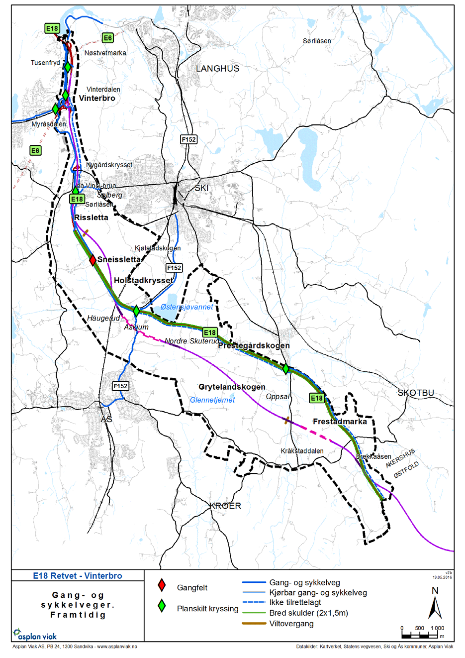 Planbeskrivelse Ski kommune 40 For kollektivtrafikken vil den største endringen være for beboerne langs Sneissletta/Rissletta.