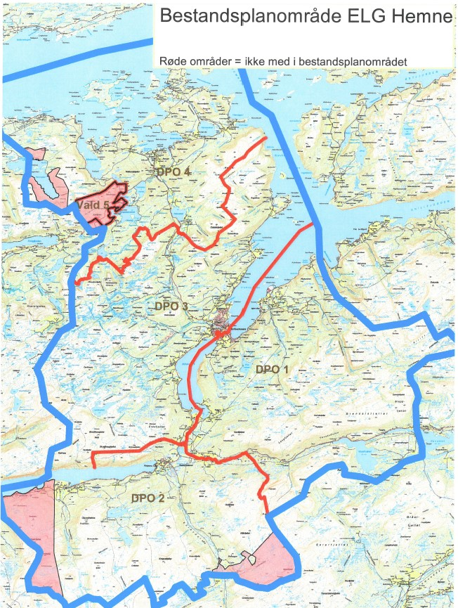 I dag er det 4 storvald/ driftsplanområder for hjort og rådyr, samt ett vald som består av en enkelteiendom. For elg har de 4 driftsplanområdene gått sammen om å danne et felles bestandsplanområde.