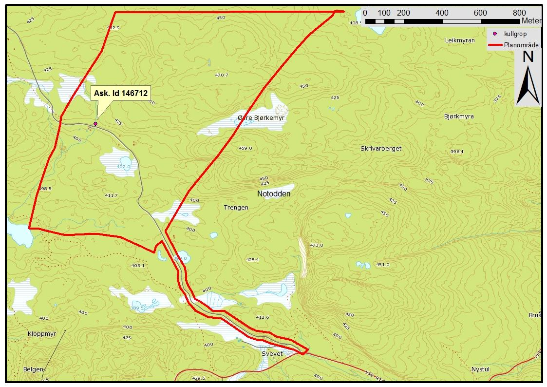 Området Planområdet ligger ved den gamle setervollen Grønkjær, i Notodden kommune, nordvest for Grønkjær skianlegg.