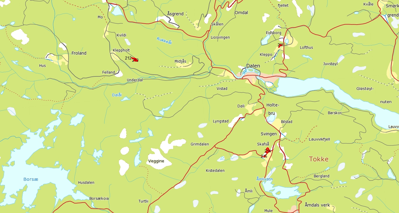 - Kvalitetssikring og nyregistrering av slåttemark i Telemark 2012 - Oversikt over lokaliteter i