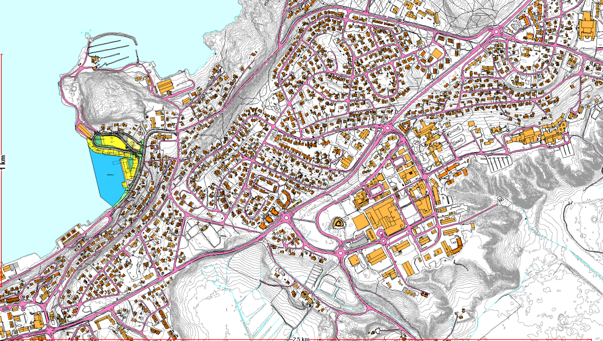 Kartutsnittet som viser planområdets lokalisering Planutvalget fattet i møte den 08.10.