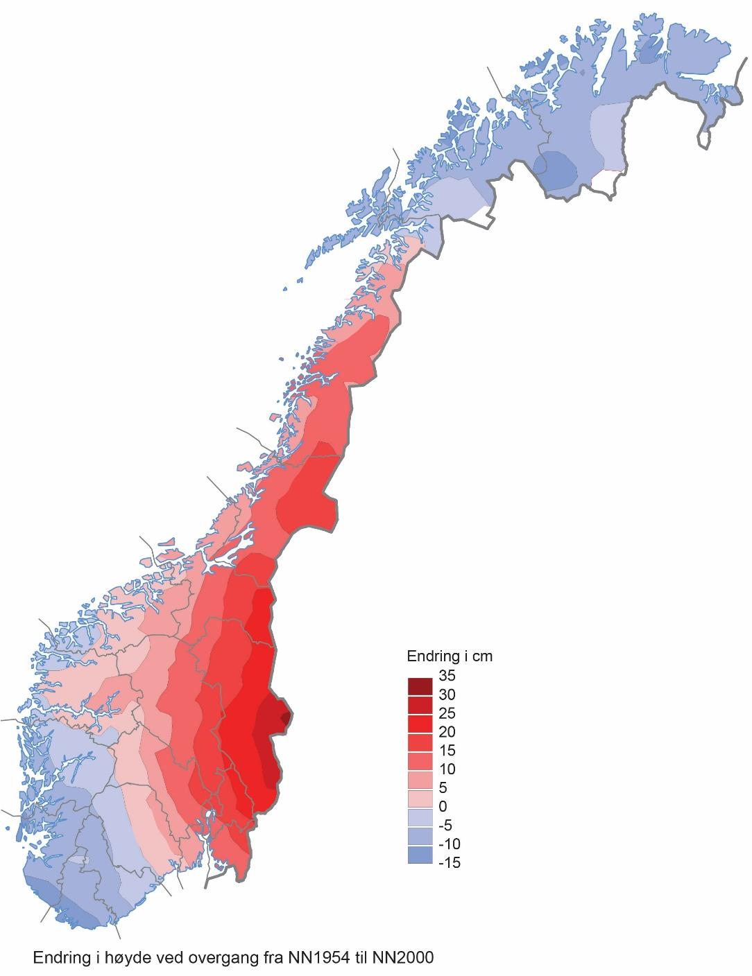 Sosi filer med ulik høydesystem Status innføring av NN2000 Innføringen av det nye høydesystemet startet i 2011 og blir gradvis innført fram til 2016/-17.