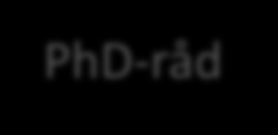 Opprinnelig forslag: Extended leader group (selected) Leader group Head, 2 deputies, office manager + deputy research and deputy education PhD-råd Research committee Leader: Deputy head, research +