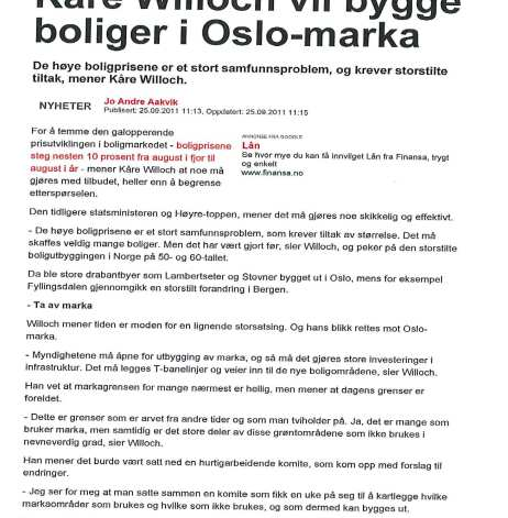 Press på naturverdier og friluftsområder Bymarker